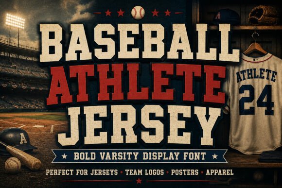 Baseball Athlete Jersey: The Varsity Font That Delivers Championship Impact