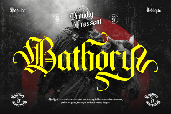 Bathory: The Blackletter Typeface for Dark, Gothic Designs