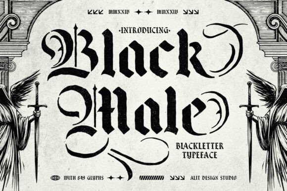 Black Male: The Stencil Typeface Blending Gothic Roots with Modern Edge
