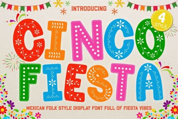 Cinco Fiesta: A Font That Dances with Papel Picado Charm