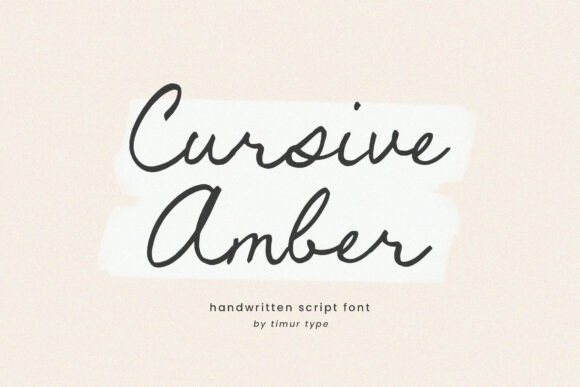 Cursive Amber: The Handwritten Font for Authentic Branding