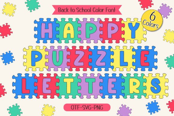 Happy Puzzle: A Color Font for Playful, Educational Design