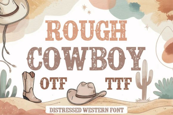 Rough Cowboy: The Distressed Western Font for Authentic Branding