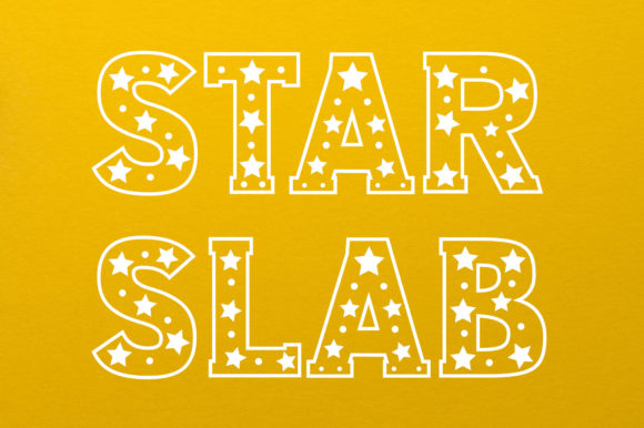 Star Slab: A Cosmic Display Font for Daring Designs