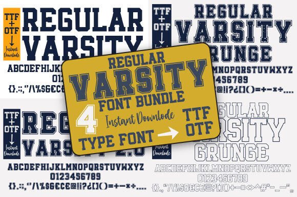 The Regular Varsity Typeface: Capturing Team Spirit in Every Letter