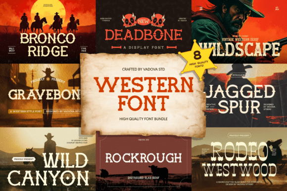 The Western Bundle: A Font Collection for Bold, Authentic Design